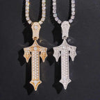 VVS Moissanite Trapstar T Cross Pendant S925 Silver