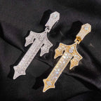 VVS Moissanite Trapstar T Cross Pendant S925 Silver
