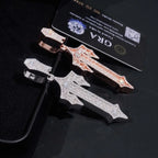 VVS Moissanite Trapstar T Cross Pendant S925 Silver