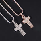 Emerald Stone VVS Moissanite Hip-Hop Cross Pendant