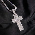 Emerald Stone VVS Moissanite Hip-Hop Cross Pendant