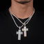 Emerald Stone VVS Moissanite Hip-Hop Cross Pendant