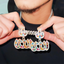 Iced Out VVS Colorful Moissanite Allah Pendant