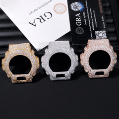 13.58 CT Iced Out G Shock DW6900 Moissanite Diamond Custom Watch Case