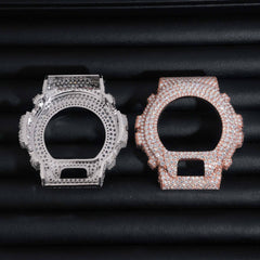 13.58 CT Iced Out G Shock DW6900 Moissanite Diamond Custom Watch Case