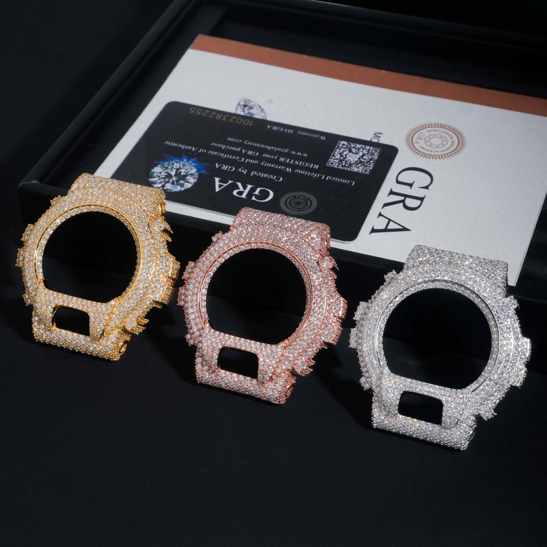 11.97 CT Moissanite Cross Iced Out Custom Watch Case Zweitbild