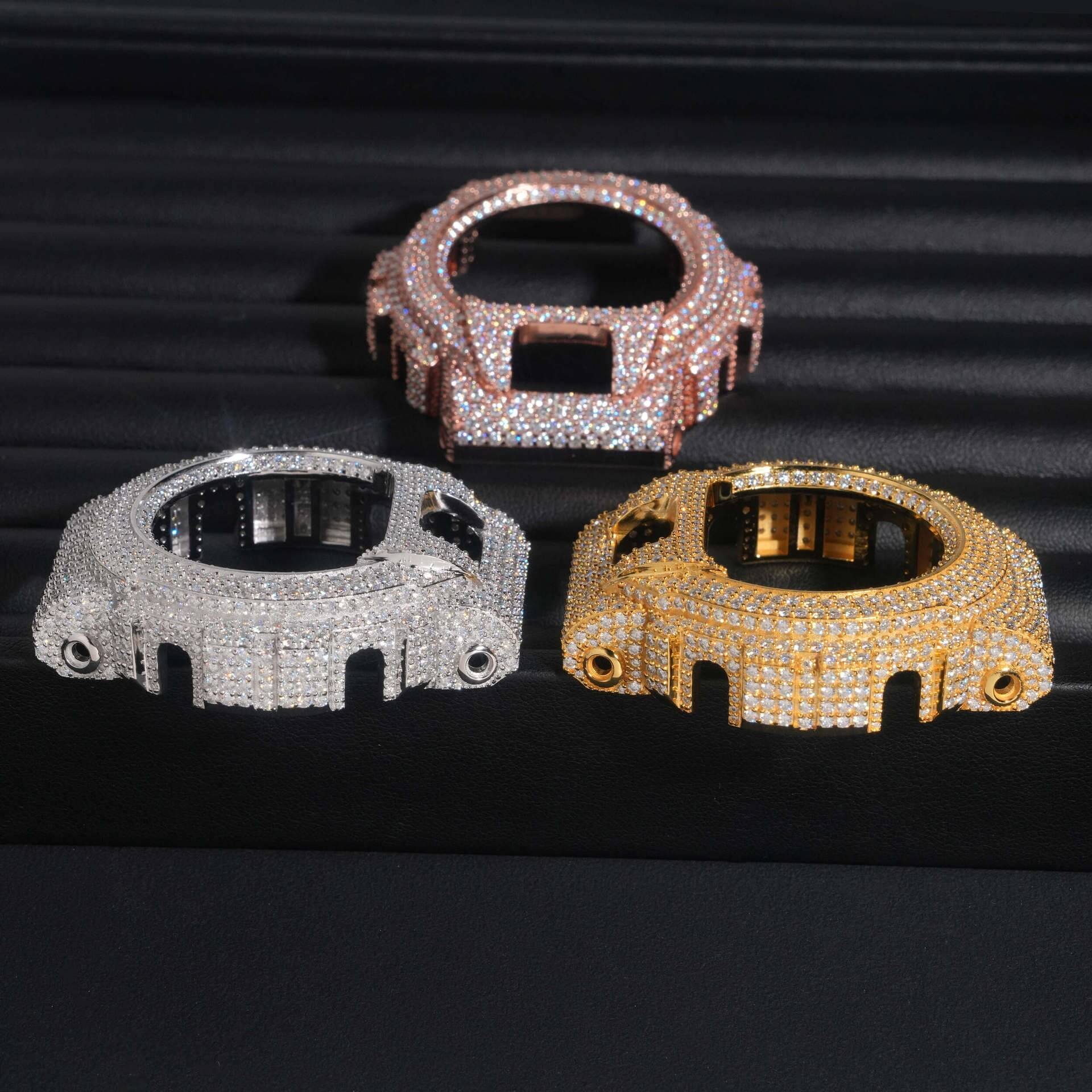 11.97 CT Moissanite Cross Iced Out Custom Watch Case