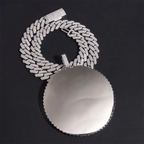 Custom 2.5IN VVS Moissanite Round Letter Pendant