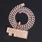 Custom VVS Baguette Moissanite "RUFF" Letter Pendant