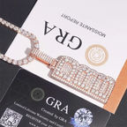 Custom VVS Baguette Moissanite Letter Pendant