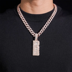 Custom VVS Baguette Moissanite Letter Pendant