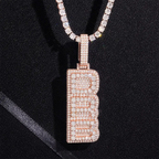 Custom VVS Baguette Moissanite Letter Pendant