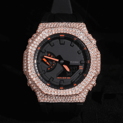 Custom GA2100 Buss Down Watch Bezel Moissanite Watch Case