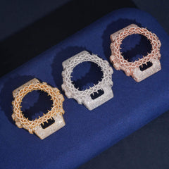 13.16CT Thorn Design Moissanite Diamond  Bezel for Casio G Shock DW6900 Watch Case