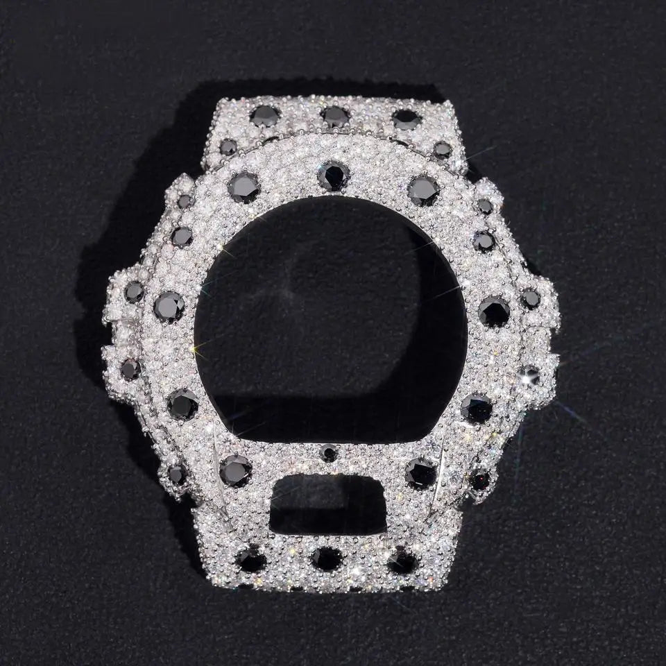 GL DW6900 Iced Out Gold Plated S925 Silver Moissanite Watch Case