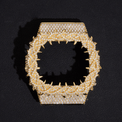 Spicky Popular Thorn Design DW6900 Bezel Moissanite Buss Down Watch Case