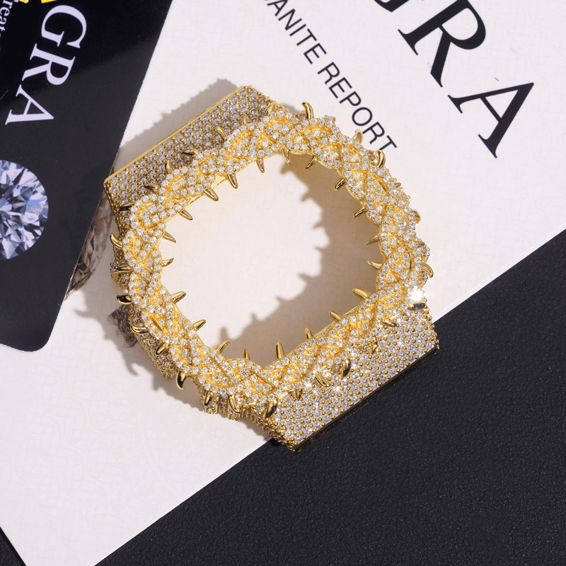 Spicky Popular Thorn Design DW6900 Bezel Moissanite Buss Down Watch Case