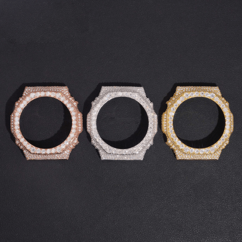Moissanite Paved Watch Bezel Case