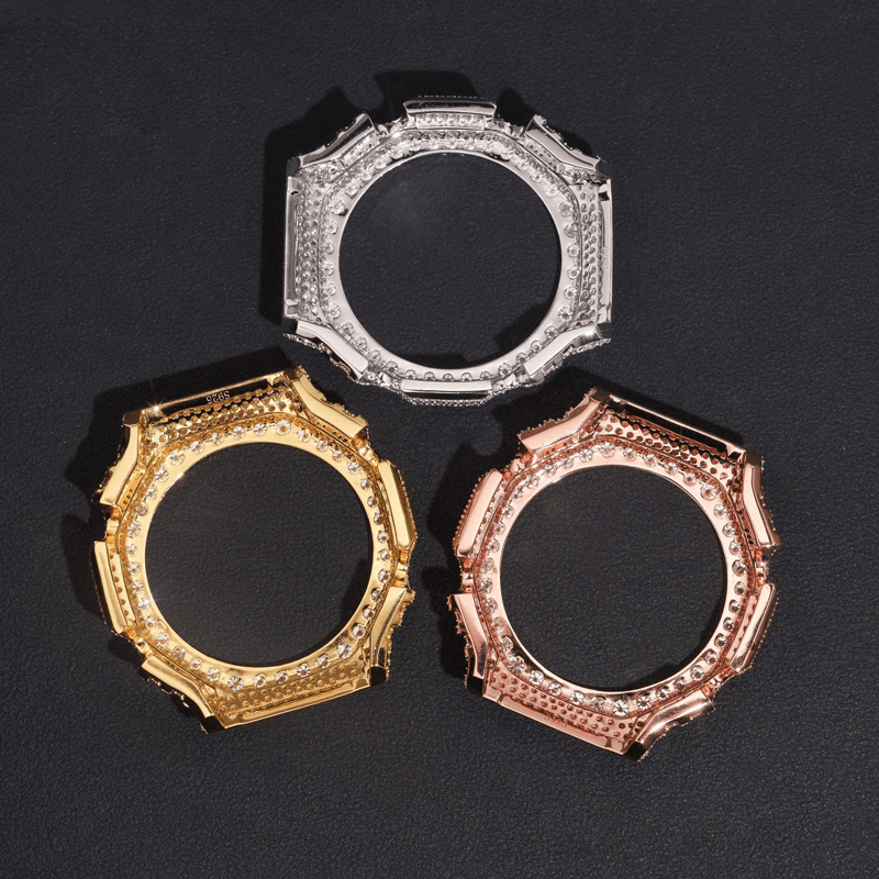 Moissanite Paved Watch Bezel Case