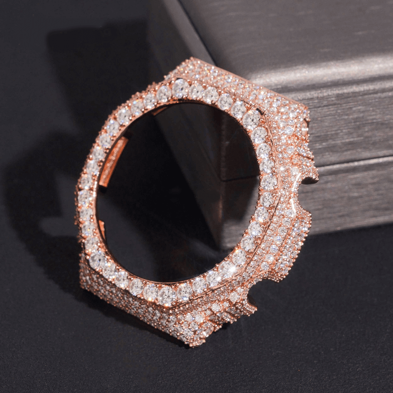 Moissanite Paved Watch Bezel Case