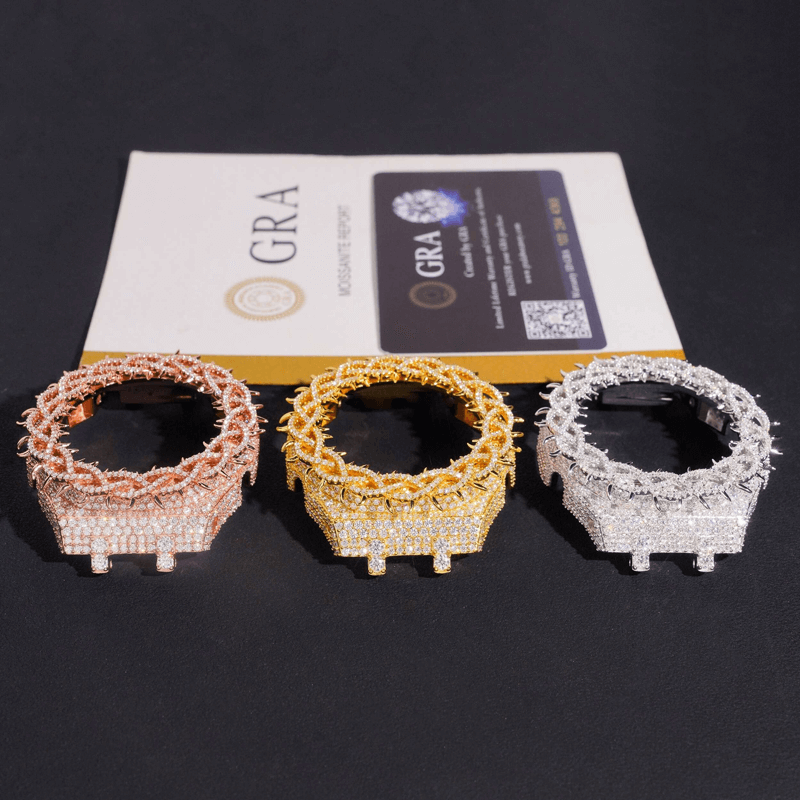 Unisex Iced GA2100 Buss Down Watch Bezel  Moissanite Watch Case