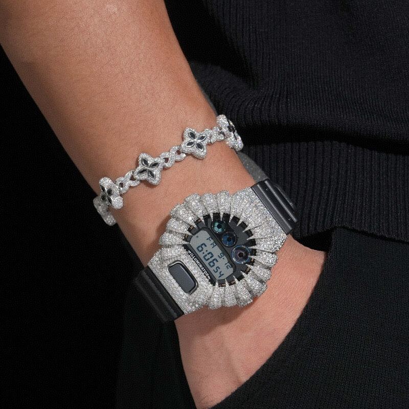 DIY Iced Out DW6900 Gold Plated 925 Silve Moissanite Case Main image