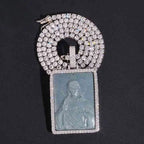 VVS Moissanite Iced Out Jade Jesus Pendant