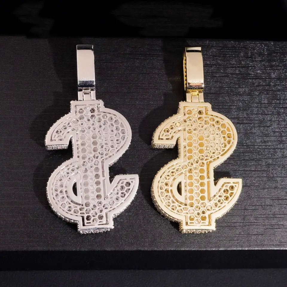 GL $ Money VVS Moissanite S925 Silver Pendant