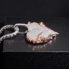 VVS Moissanite Heart-Shaped Rose and Thorn Pendant