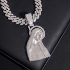 New Mother Mary Iced Out VVS Moissanite Pendant