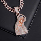 New Mother Mary Iced Out VVS Moissanite Pendant