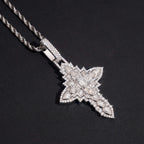 Mixed Shape VVS Moissanite Large Cross Pendant
