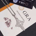 Mixed Shape VVS Moissanite Large Cross Pendant