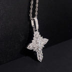 Mixed Shape VVS Moissanite Large Cross Pendant