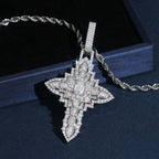 Mixed Shape VVS Moissanite Large Cross Pendant