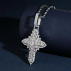 Mixed Shape VVS Moissanite Large Cross Pendant