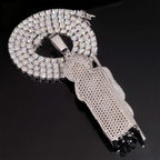 Iced Out VVS Moissanite San Judas Full Body S925 Silver Pendant