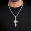 Square Princess Stone Vintage VVS Moissanite Cross Pendant