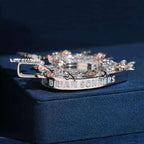 3D Rose Heartful Heart Shape VVS Moissanite Photo Pendant