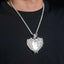 3D Rose Heartful Heart Shape VVS Moissanite Photo Pendant