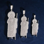 Iced Out VVS Moissanite San Judas Full Body S925 Silver Pendant