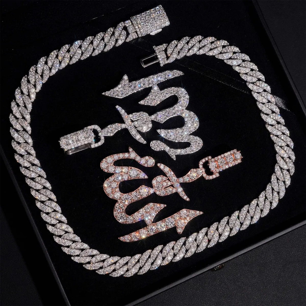 VVS Moissanite S925 Silver Iced Out Allah Pendant