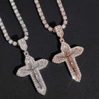 VVS Moissanite Cross Jesus Religious Pendant