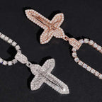 VVS Moissanite Cross Jesus Religious Pendant