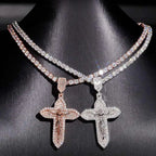 VVS Moissanite Cross Jesus Religious Pendant