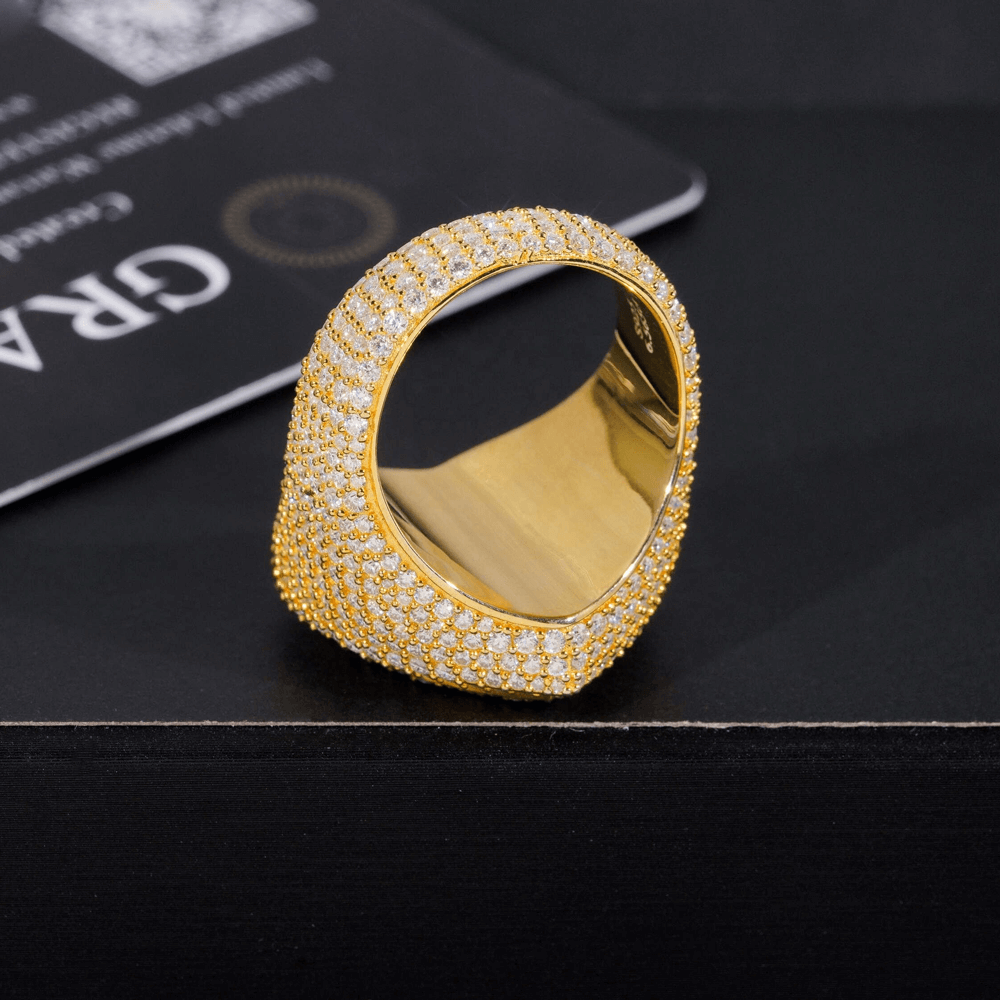 GL Custom Jewelry 925 Sterling Silver moissanite Ring VVS diamond Hip Hop  Heart Ring