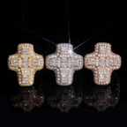 GL Cross Moissanite 925 sterling silver hip hop ring