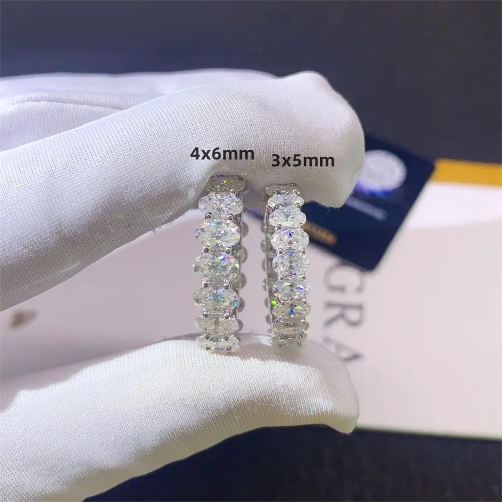 Luxury Jewelry Moissanite Rings VVS Moissanite Band 925 Sterling Silver Gold Plated Wedding Engagement Moissanite Diamond Ring