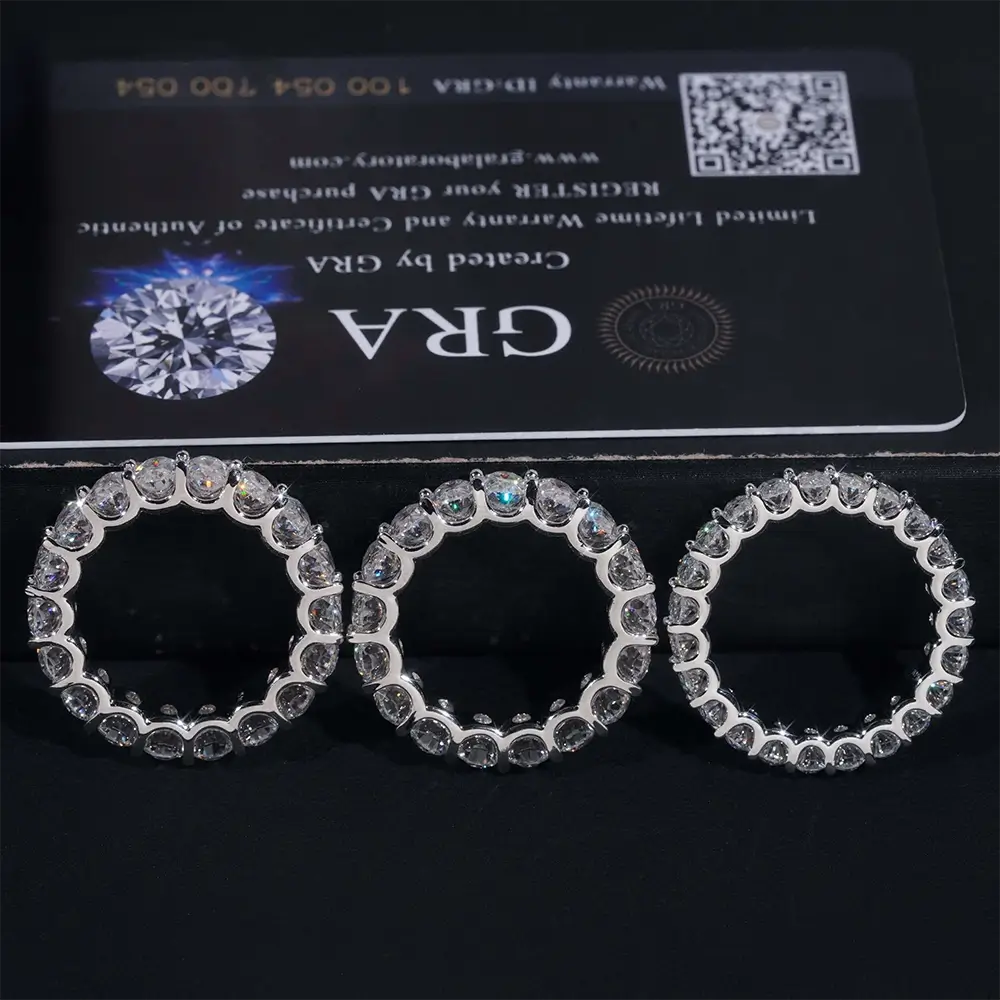 Luxury Jewelry Moissanite Rings VVS Moissanite Band 925 Sterling Silver Gold Plated Wedding Engagement Moissanite Diamond Ring