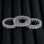 Luxury Jewelry Moissanite Rings VVS Moissanite Band 925 Sterling Silver Gold Plated Wedding Engagement Moissanite Diamond Ring